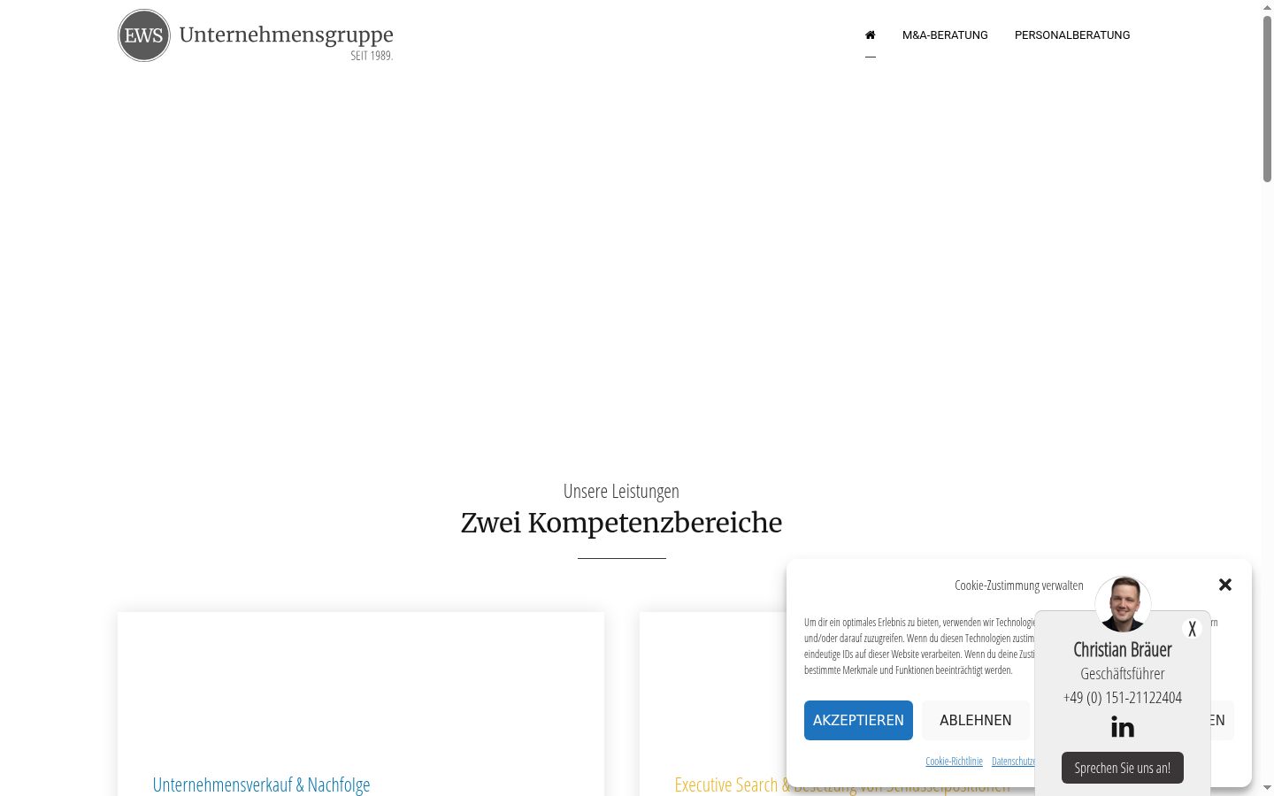 Screenshot van de toestemmingsbanner zoals getoond vóór enige interactie