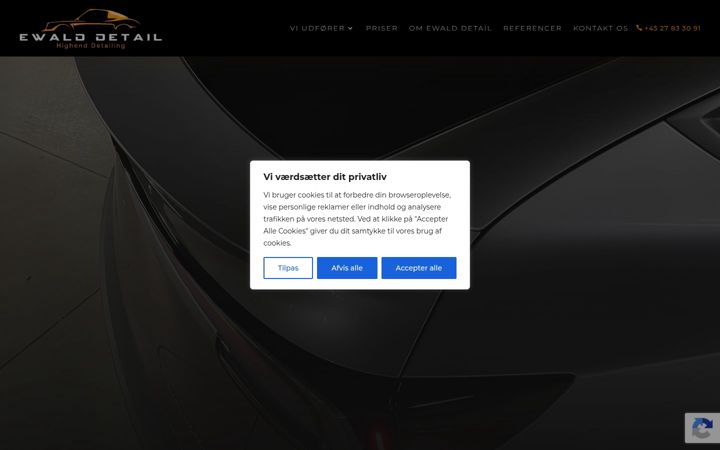 Screenshot of ewalddetail.dk