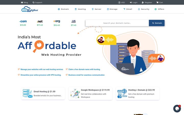 Screenshot of ewallhost.com