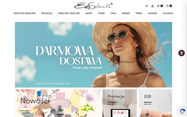 Screenshot stránky ewaschmitt.pl
