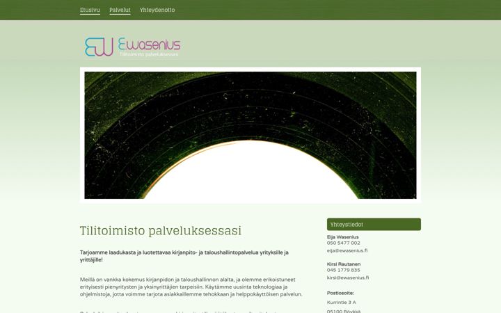 Ekrānuzņēmums no ewasenius.fi