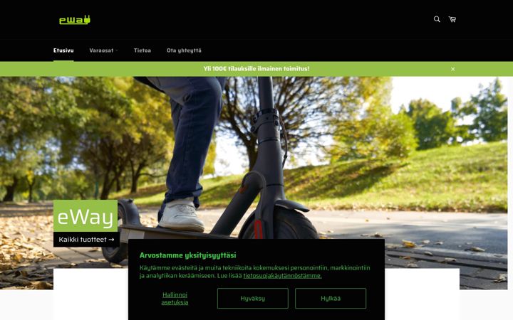 Screenshot of eway.fi