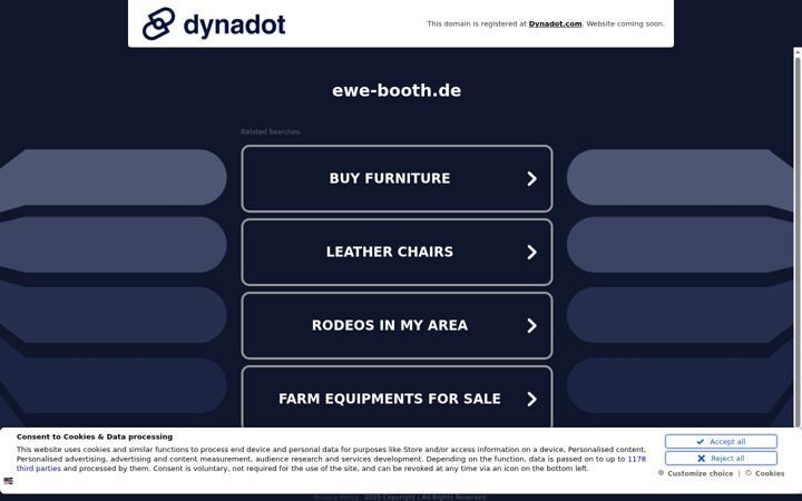 Screenshot of ewe-booth.de