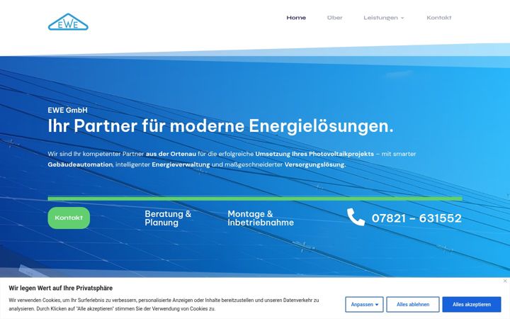 Screenshot of ewe-gmbh.de
