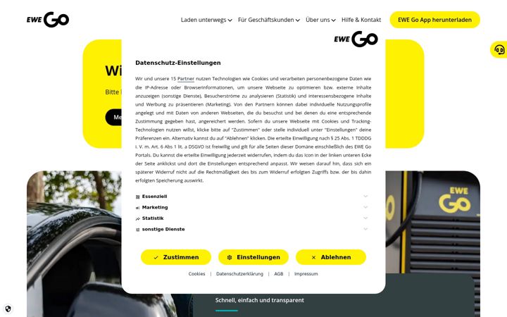 Screenshot of ewe-go.de