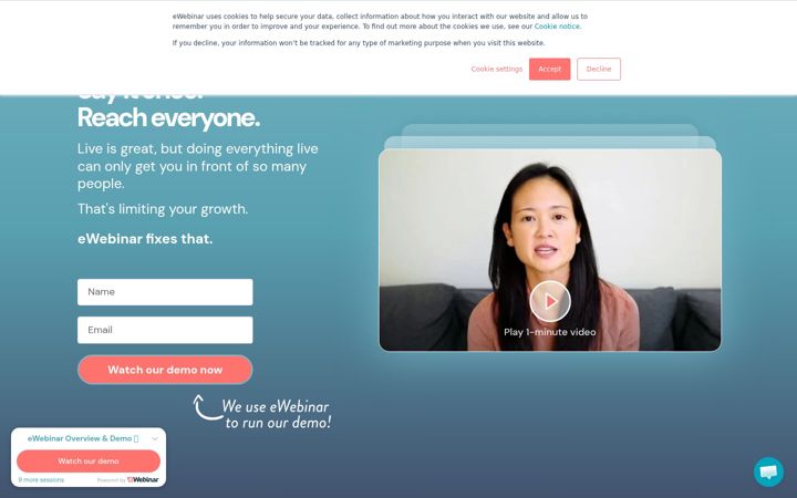 Screenshot of ewebinar.com