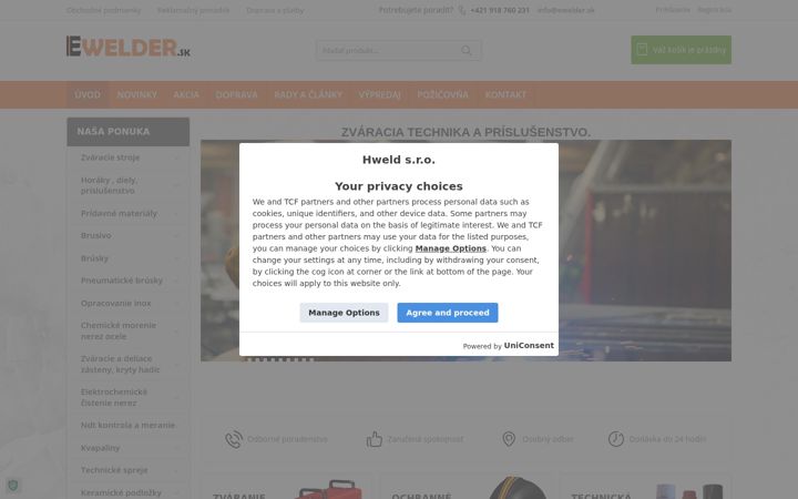 Screenshot of ewelder.sk
