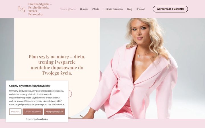 Screenshot of ewelinastepska.com