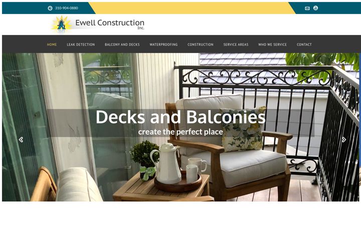 Screenshot of ewellconstruction.com