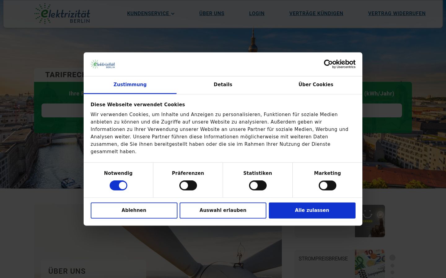Ekraanipilt nõusolekubännerist, mida näidati enne mis tahes suhtlust