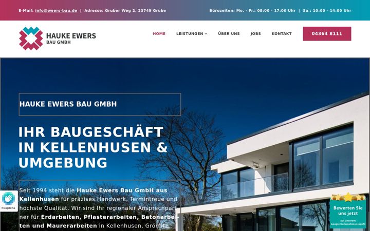 Screenshot of ewers-bau.de