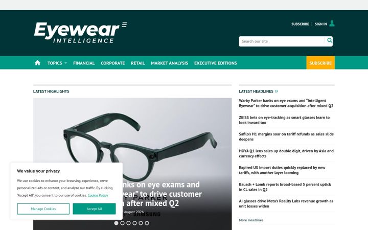 Screenshot of ewintelligence.com