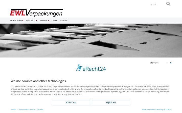 Screenshot of ewl-packaging.com