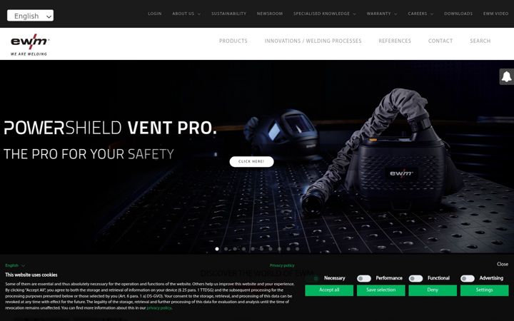 Screenshot of ewm-group.com