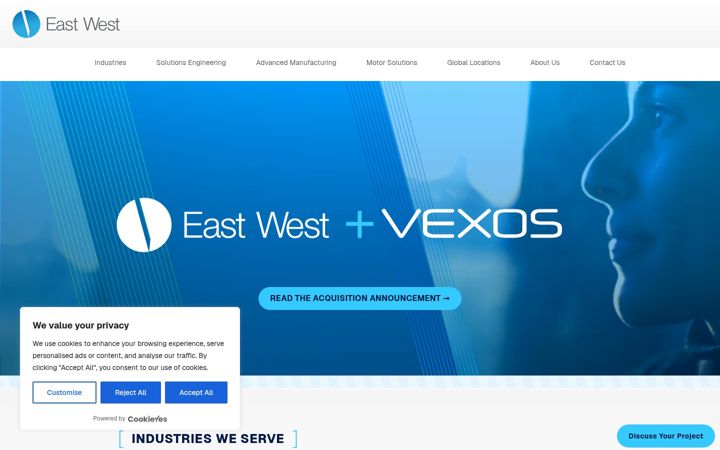 Screenshot of ewmfg.com
