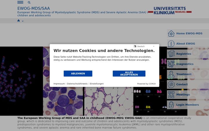 Screenshot of ewog-mds-saa.org