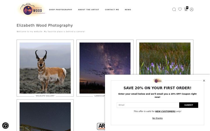 Screenshot of ewoodphotos.com