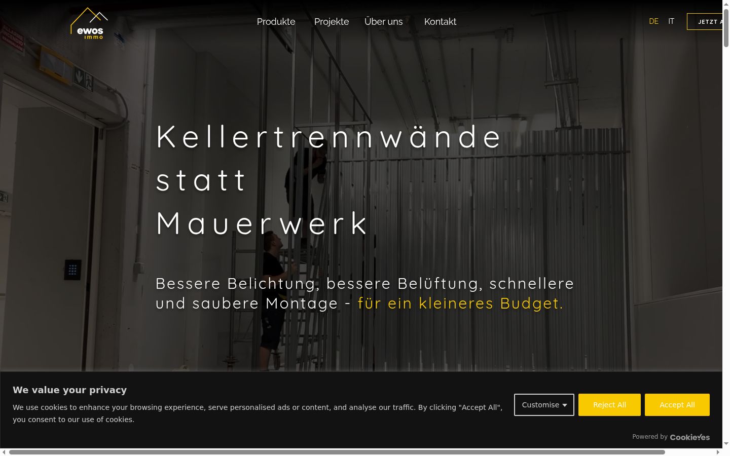 Screenshot tal-banner tal-kunsens muri qabel kwalunkwe interazzjoni