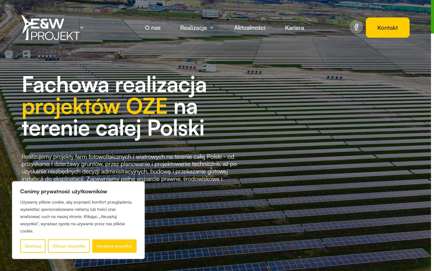 Képernyőkép a bármilyen interakció előtt megjelenő hozzájárulási bannerről
