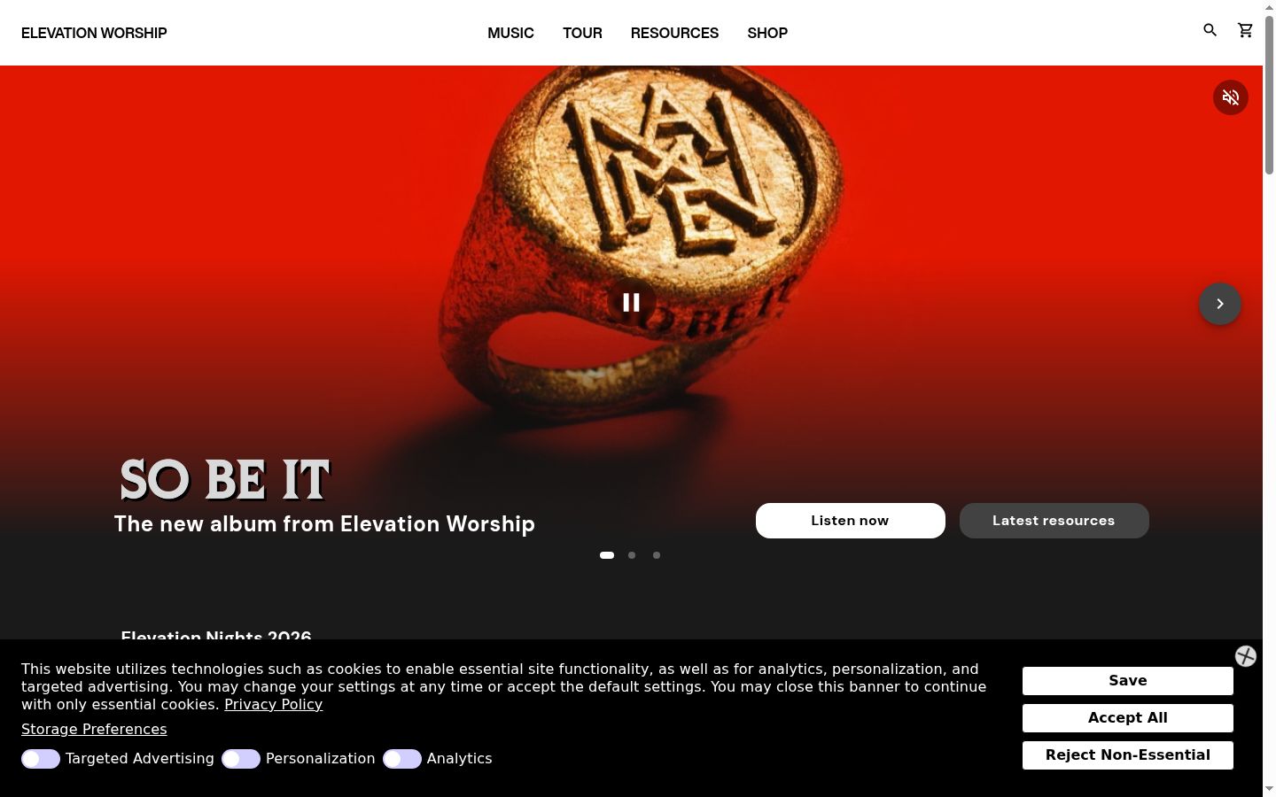 Screenshot tal-banner tal-kunsens muri qabel kwalunkwe interazzjoni
