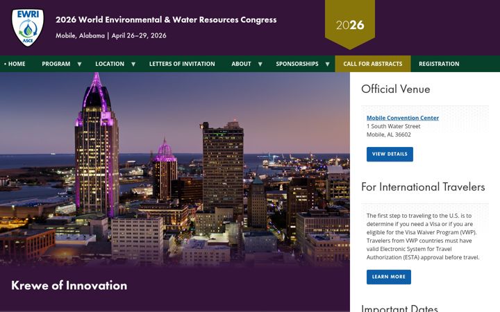 Screenshot of ewricongress.org