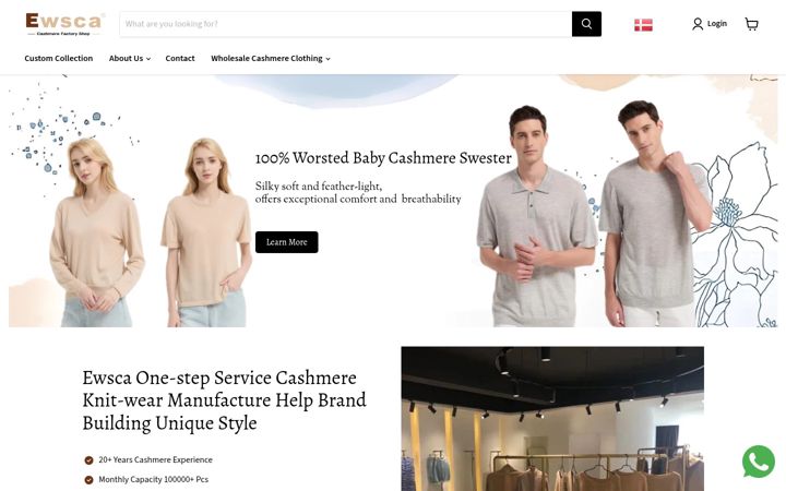 Screenshot of ewsca-cashmereshop.com