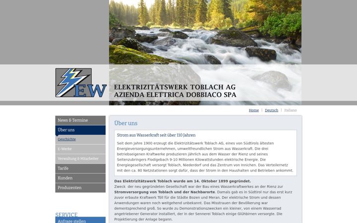 Screenshot of ewtoblach.it