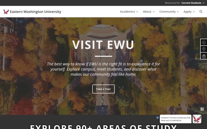Skærmbillede af ewu.edu