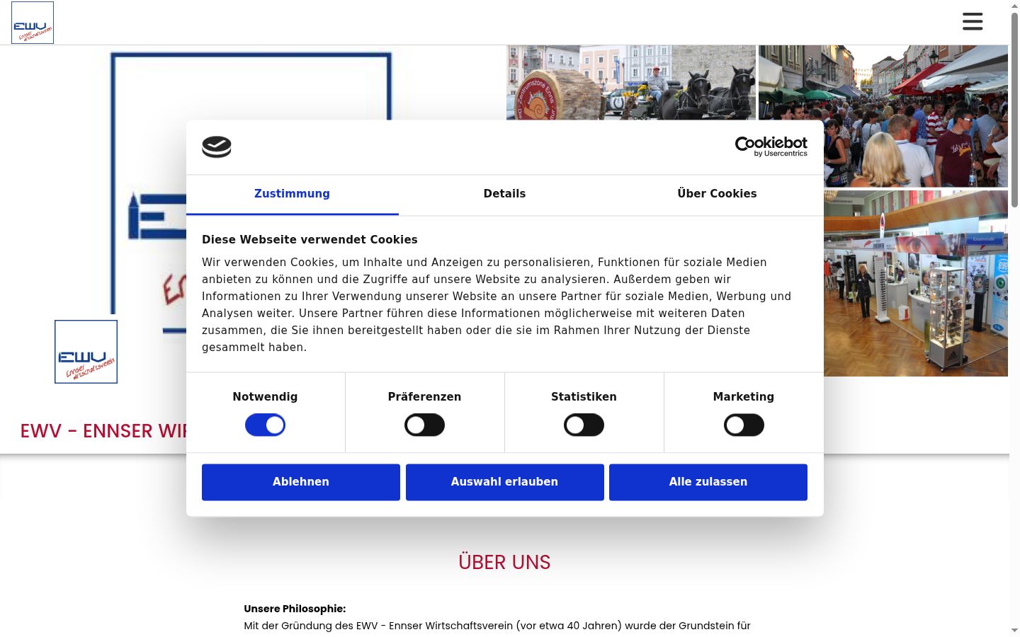 Snímek obrazovky baneru souhlasu zobrazeného před jakoukoli interakcí
