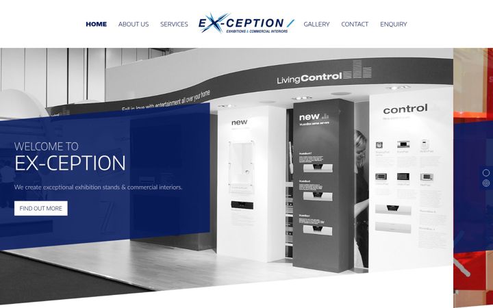 Screenshot of ex-ception.co.uk