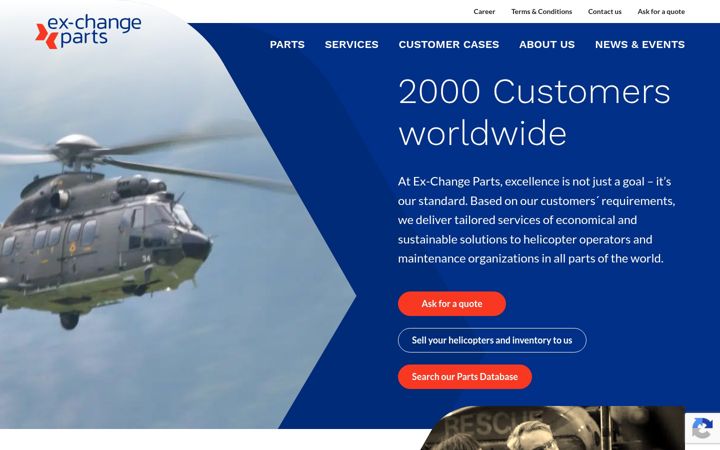 Screenshot of ex-changeparts.com