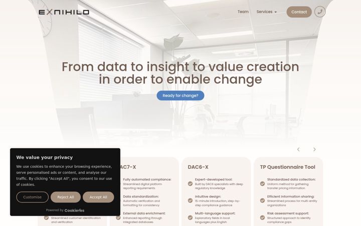 Screenshot of ex-nihilo.eu