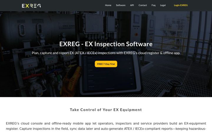 Screenshot of ex-reg.com