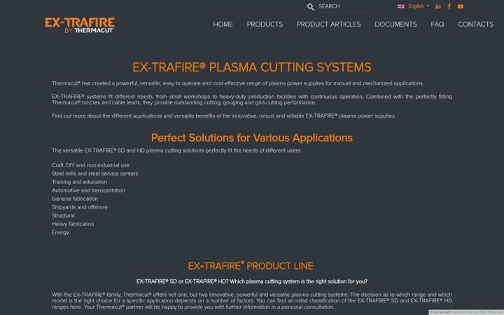 Screenshot of ex-trafire.com
