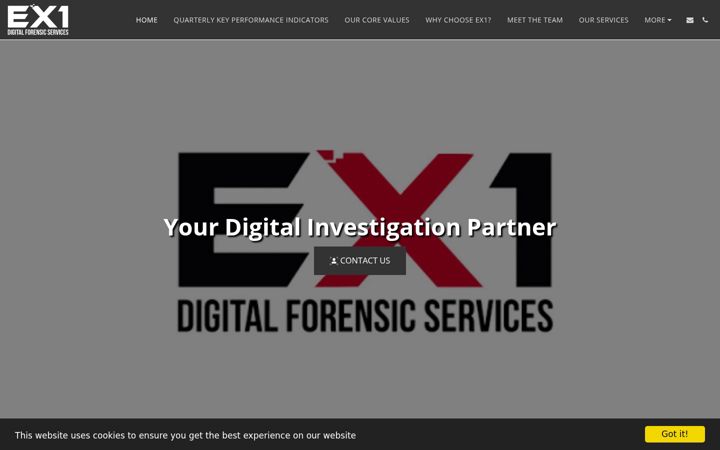 Screenshot of ex1-forensics.com
