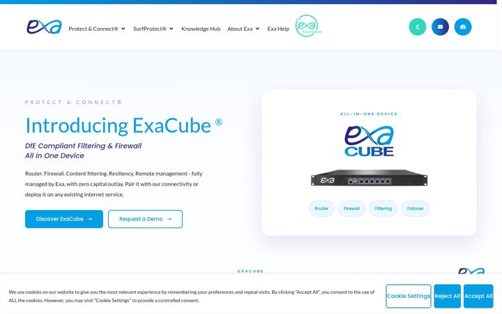 Ekrano kopija exa.net.uk