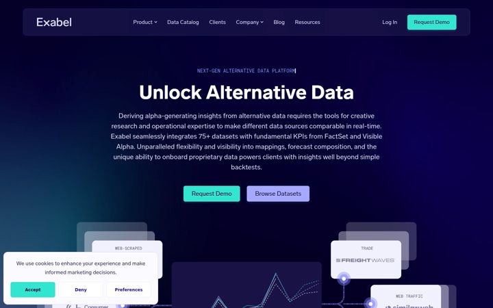 Screenshot of exabel.com
