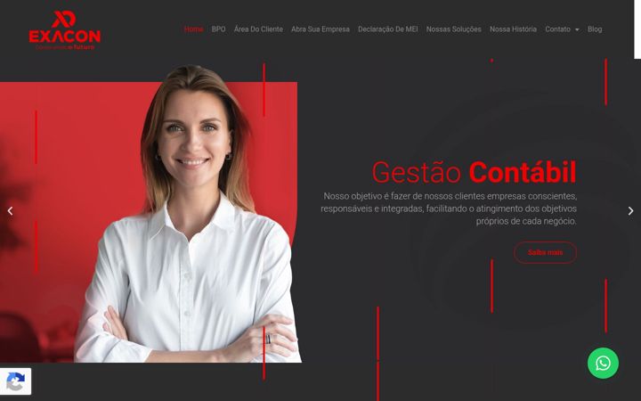 Snímek obrazovky exaconcontabil.com.br