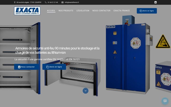 Screenshot von exacta-lithiumsafe.fr