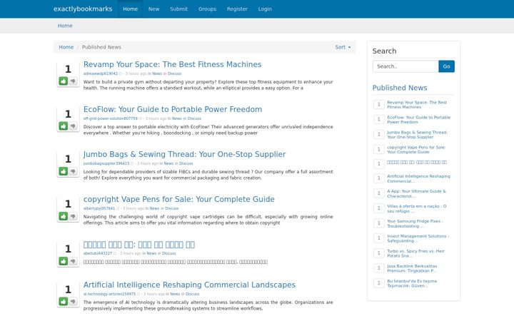 Screenshot of exactlybookmarks.com
