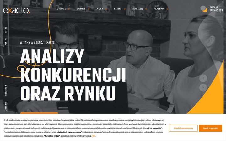 Screenshot of exacto.pl