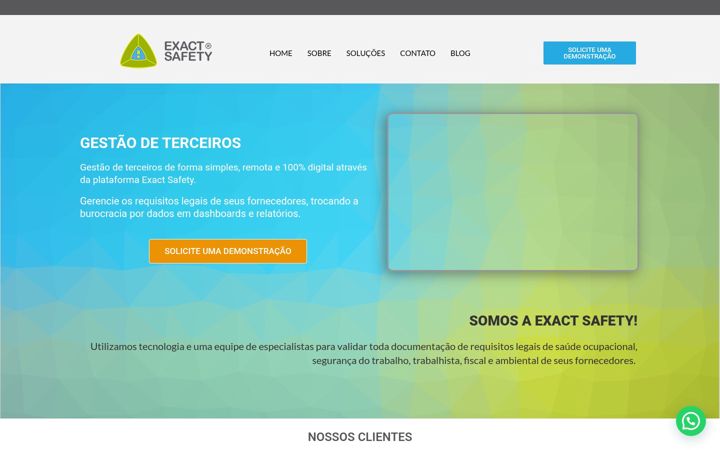 Screenshot of exactsafety.com.br