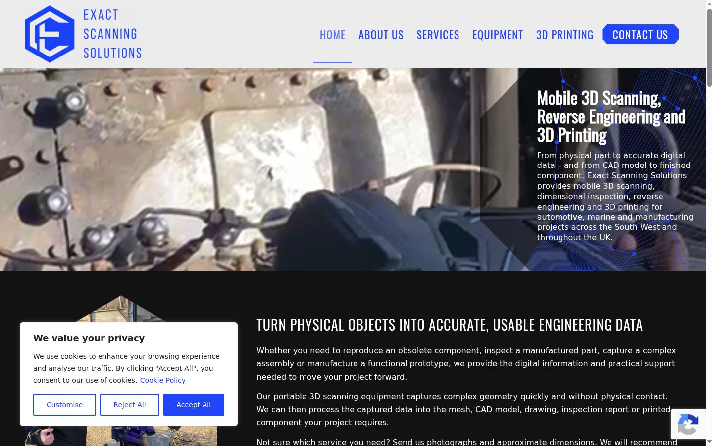 Skärmbild av samtyckesbannern som visades före någon interaktion