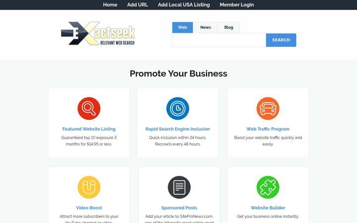 Captura de pantalla de exactseek.com