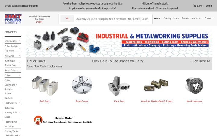 Screenshot of exacttooling.com