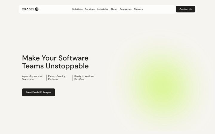 Screenshot of exadel.ai