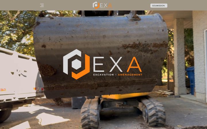 Screenshot of exaexcavation.com