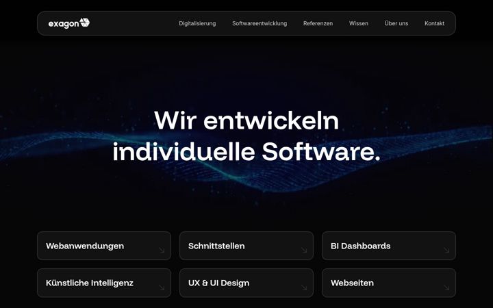 Screenshot of exagon.de