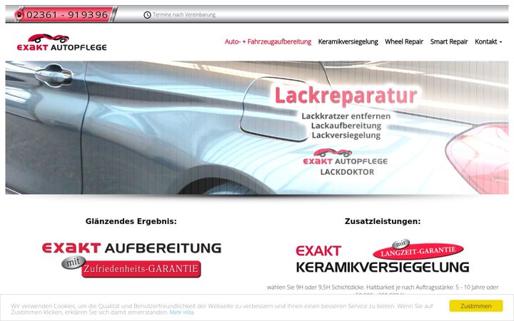Screenshot of exakt-autopflege.de