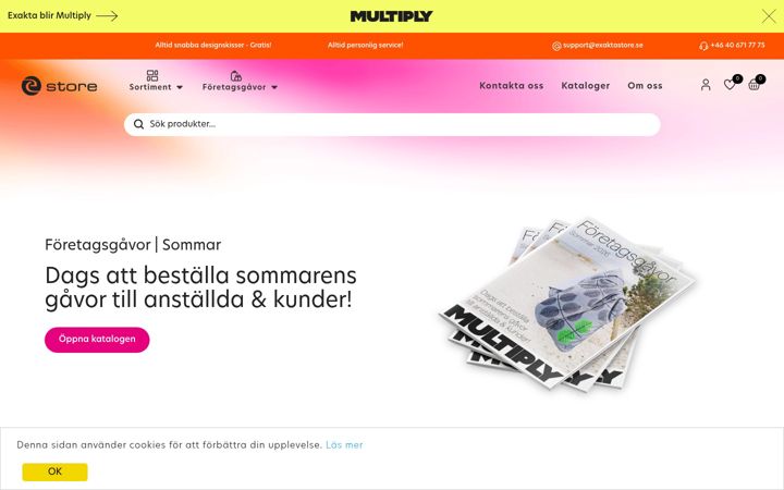 Screenshot of exaktastore.se